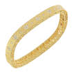 Roberto Coin 18k Yellow Gold Princess Satin Fleur De Lis Diamond Bangle