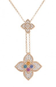 Roberto Coin 18k Rose Gold, Diamond and Multicolor Stone Venetian Princess Carnival Lariat Necklace