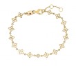 Roberto Coin 18k Yellow Gold Principessa Diamond & Flower Link Bracelet