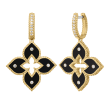 Roberto Coin 18k Yellow Gold, Diamond & Black Enamel Venetian Princes Earrings