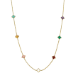 Roberto Coin 18k Yellow Gold & Multicolor Gemstone Venetian Princess Flower Necklace