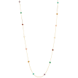 Roberto Coin 18k Yellow Gold & Multicolor Gemstone Venetian Princess Flower Necklace