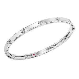 Roberto Coin 18k White Gold & Diamond Love in Verona Bangle