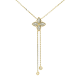 Roberto Coin 18k Yellow Gold & Diamond Princess Flower Adjustable Lariat Necklace