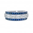 Kwiat Platimun East-West Diamond & Sapphire Partway Band