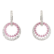 18k White Gold, Diamond & Pink Sapphire Convertible Earrings