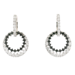 18k White Gold, Diamond & Black Diamond Convertible Earrings