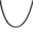 18k White Gold, Diamond & Black Diamond Tennis Necklace