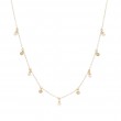 14k Yellow Gold, Diamond & Cultured Pearl Necklace