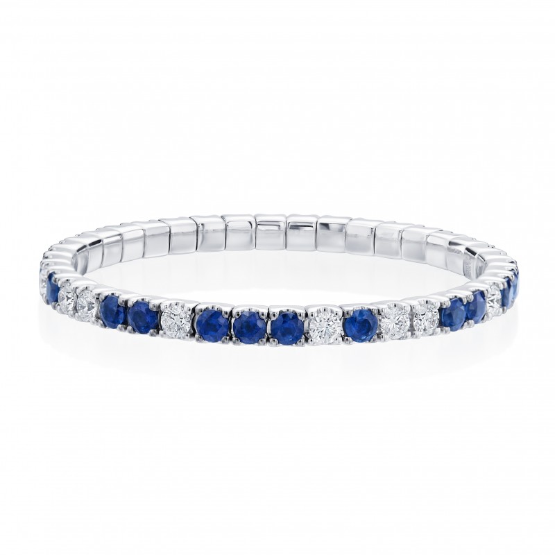 https://www.simonsjewelers.com/upload/product/6.53ctw White Gold Sapphire & 3.35ctw Diamond Stretch Bracelet
