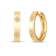 Roberto Coin 18k Yellow Gold & Diamond Love in Verona Large Flower Hoop Earrings