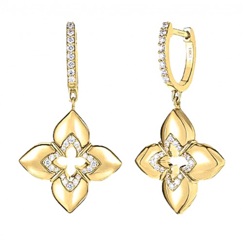 Roberto Coin 18k Yellow Gold & Diamond Venetian Princess Earrings