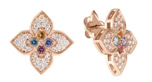 Roberto Coin 18k Rose Gold, Diamond & Mixed Stones Venetian Princess Carnival  Large Flower Stud Earrings