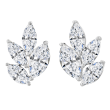 18k White Gold & Marquise Diamond Cluster Earrings
