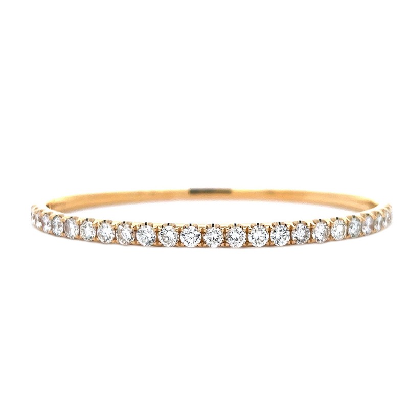 18k Yellow Gold Diamond Bangle Bracelet