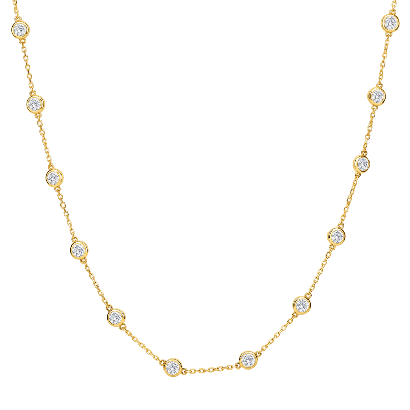 18k Yellow Gold Diamonds by the Yard Necklace
