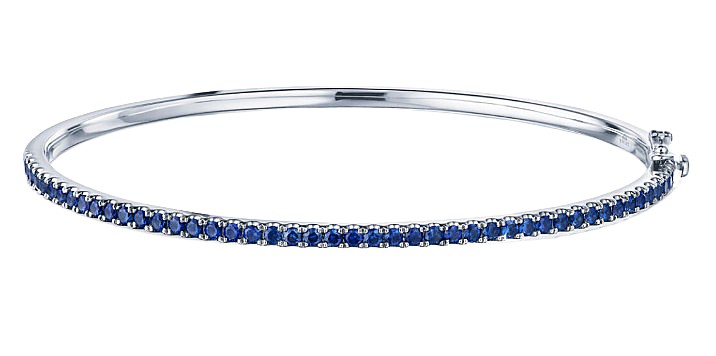 Kwiat 18k White Gold & Sapphire Bangle