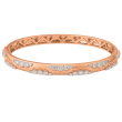 18k Rose Gold & Diamond Station Bangle