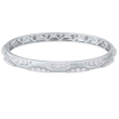 18k White Gold & Diamond Station Bangle