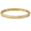 18k Yellow Gold & Diamond Station Bangle
