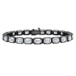 Rahaminov 18k Black Rhodium Plated White Gold & Emerald Cut Diamond Bracelet