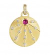 Penny Preville 18k Yellow Gold, Diamond & Pink Sapphire Charm