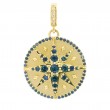 Penny Preville 18k Yellow Gold Star Sapphire & Diamond Charm Pendant