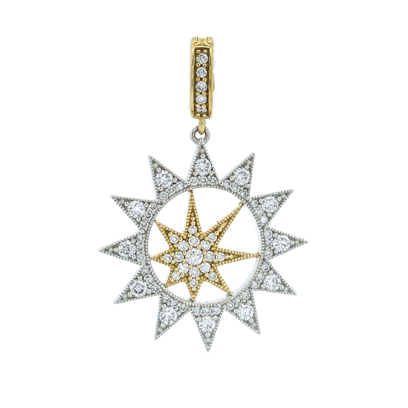 Penny Preville 18k Yellow and White Gold Star Diamond Charm