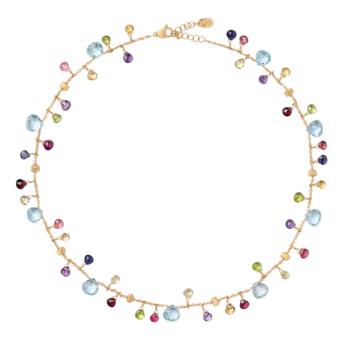 Marco Bicego 18k Yellow Gold Paradise Collection Necklace with Mixed Gemstones