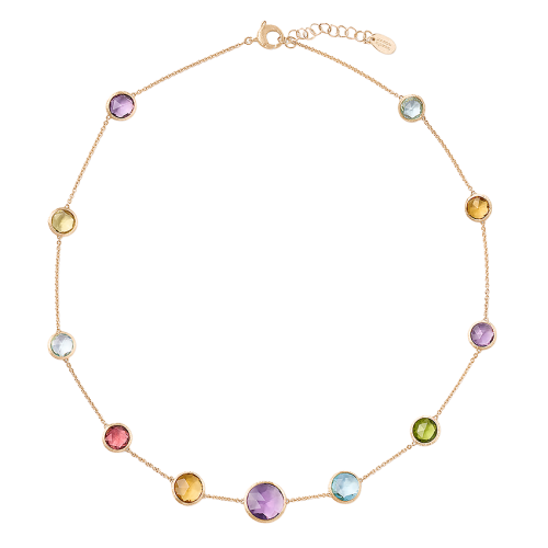 Marco Bicego 18k Yellow Gold Jaipur Collection Mixed Semi-Precious Gemstone Necklace