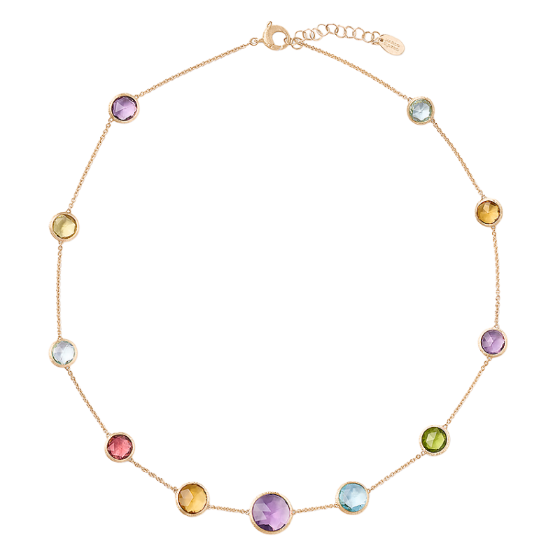 Marco Bicego 18k Yellow Gold Jaipur Collection Mixed Semi-Precious Gemstone Necklace
