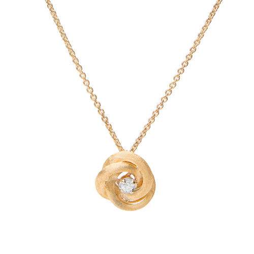 Marco Bicego 18k Yellow Gold & Diamond Jaipur Link Collection Flower Pendant