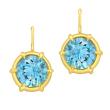 Rahaminov 18k Yellow Gold & Aquamarine Drop Earrings