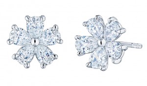 Kwiat Platinum & Diamond Cluster Floral Stud Earrings