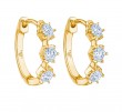 Kwiat 18K Yellow Gold "Starry Night" Petite Hoop Earrings