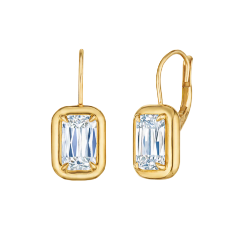 Kwiat 18k Yellow Gold Bezel Set Diamond Drop Earrings