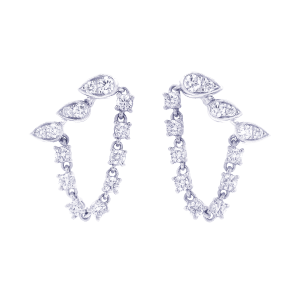 Kwiat Platinum & Diamond "Sunburst" Swag Earrings