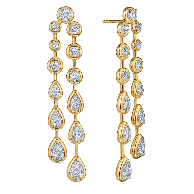 Kwiat 18k Yellow Gold & Diamond Starry Night Drop Earrings