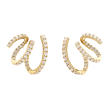 Kwiat 18k Yellow Gold & Diamond Swirl Earrings