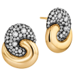 Phillips House 18k Yellow Gold & Diamond Medium Duet Earrings with Rhodium Plating