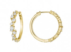 Penny Preville 18K Yellow Gold & Diamond Hoop Earrings