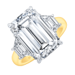 Rahaminov 18k Yellow Gold 3-Stone Diamond Engagement Ring
