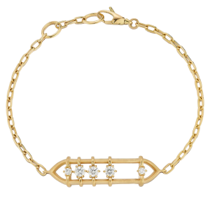 Jade Trau 18k Yellow Gold Penelope Floating Diamond Bracelet