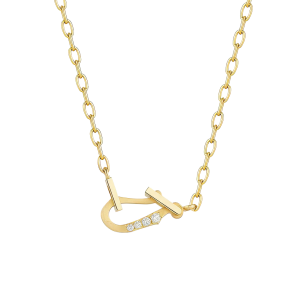 Jade Trau 18k Yellow Gold & Diamond Mini Lola Necklace