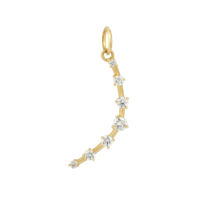 Jade Trau 18k Yellow Gold & Diamond Crescent Charm