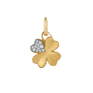 Jade Trau 18k Yellow Gold & Diamond Mini Clover Charm