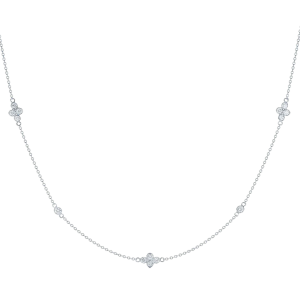 Kwiat 18k White Gold & Diamond "Diamond Strings" Quads Necklace