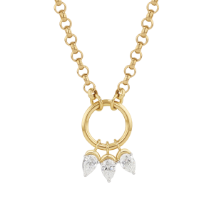 Phillips House 18k Yellow Gold & Diamond Triple Pear Necklace