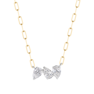 Phillips House 18k Yellow Gold & Diamond "One of One"  Pear Shape Diamond Necklace