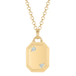 Phillips House 18k Yellow Gold & Diamond Dog Tag Necklace